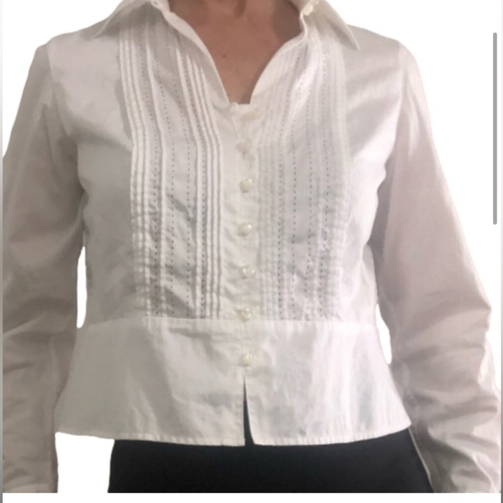 Jones New York 100% cotton tailored collared dress shirt size PL.